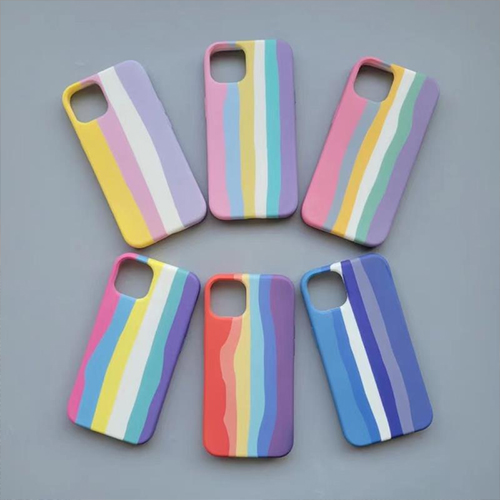 Silikon Rainbow Muster Telefon Case